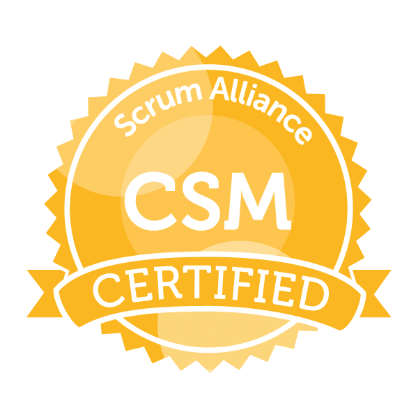 Scrum Alliance Certified ScrumMaster seal