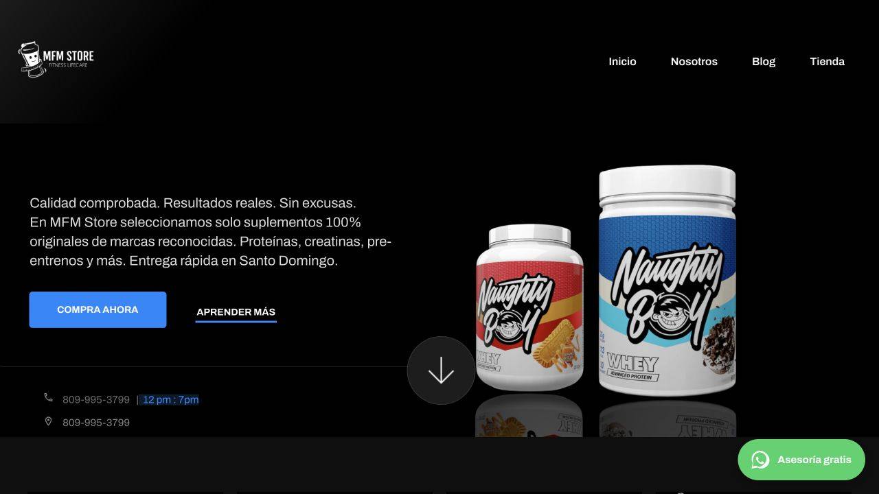 MFM Store homepage
