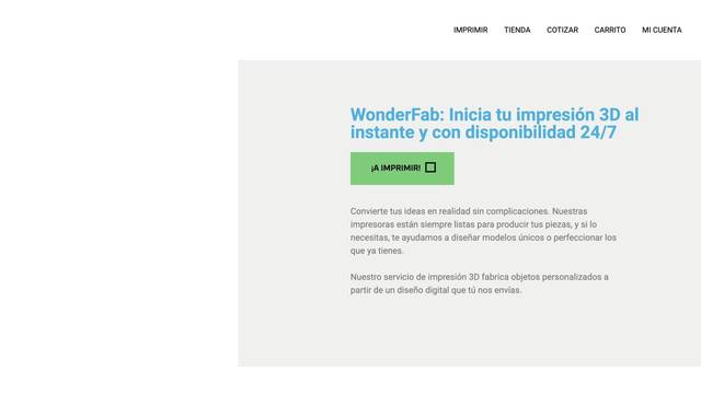 WonderFabCloud homepage